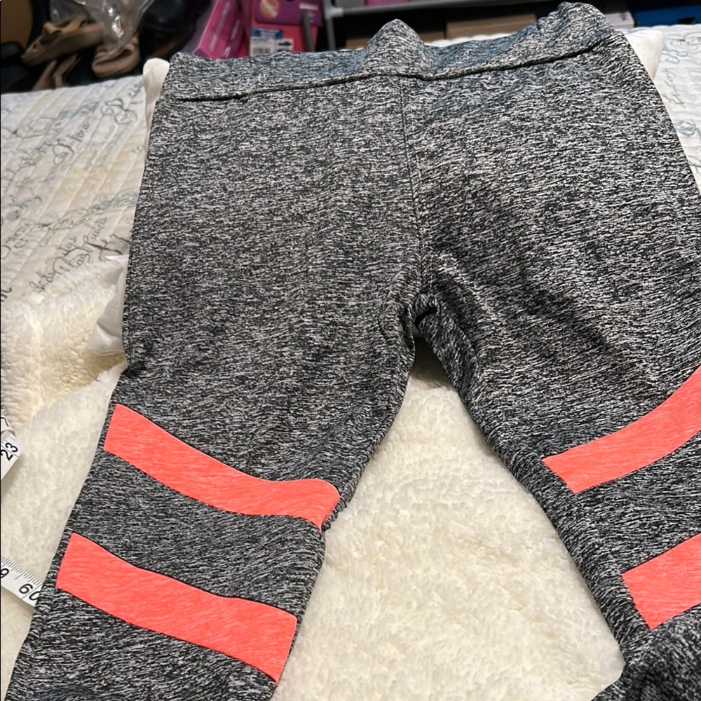 Source Unknown Gray and Pink Athletic Leggings